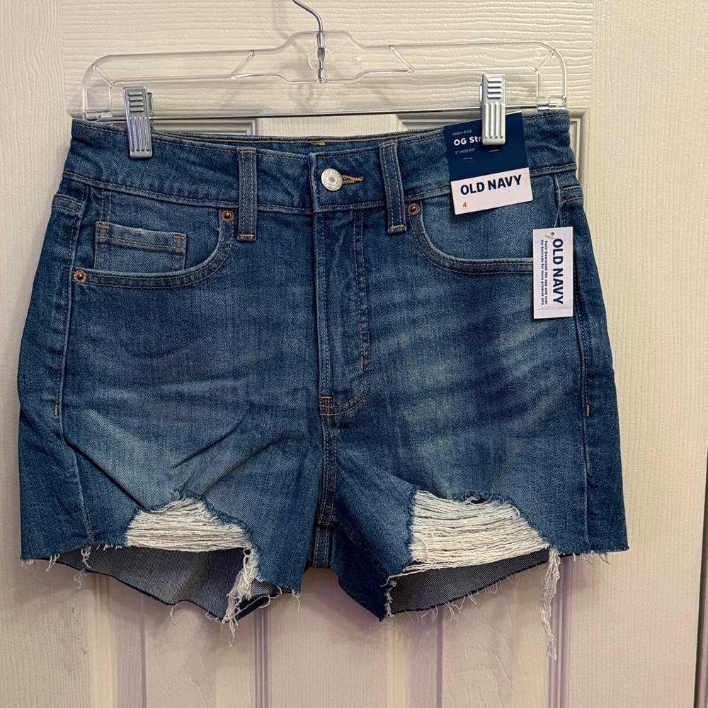 Old Navy Women's Distressed Blue Jean Shorts